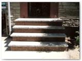 Finished entrance steps